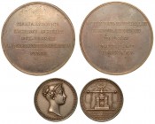 Maria Luigia d'Austria (1815-1847) Medaglia in bronzo. Visita alla zecca di Milano 1825, Milano, MARIA LVDOVICA/ ARCHIDVX• AVSTRIAE/ DVX•PARMAE/ FRANC...