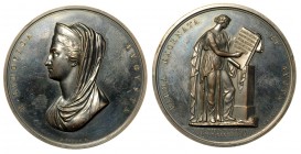 Maria Luigia d'Austria (1815-1847) Medaglia in bronzo 1836. Le Beccherie di Parma. Opus E. Galli. Nel centro busto a sinistra, con diadema e velo. R/ ...
