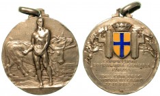 Commissione propaganda granaria Parma. Medaglia in argento 1932. IX Concorso vittoria del grano 27/11/1932/XI. Opus Lorioli/Castelli Stemma coronato t...