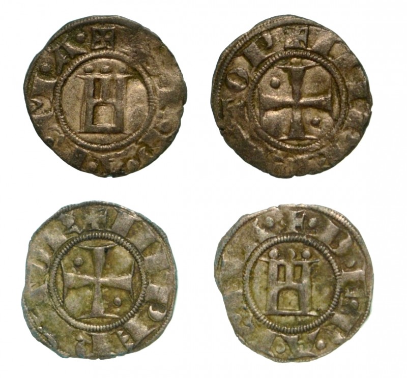 PARMA. Repubblica, monetazione autonoma (1248-1322). Denaro imperiale. Castello....