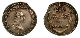 PARMA. Carlo di Borbone (1731-1737). Carlino 1731. Busto a destra; sotto il taglio del collo la data. R/ Scritta su tre righe, in cartella. MIR 1055 g...