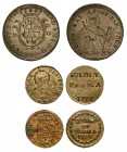 PARMA e PIACENZA. Ferdinando I di Borbone (1765-1802). 20 soldi 1793-5 soldi 1798 q.SPL; Sesino 1793 MB/BB.     Lotto di 3 esemplari