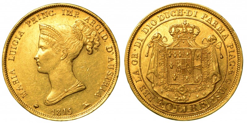 PARMA. Maria Luigia d’Austria (1815-1847) - Da 40 Lire 1815. Testa della Duchess...