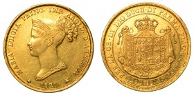 PARMA. Maria Luigia d’Austria (1815-1847) - Da 40 Lire 1821. Testa della Duchessa a sinistra. R/ Stemma entro padiglione ornato e coronato. Gig. n. 2....
