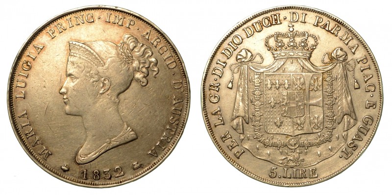 PARMA. Maria Luigia d’Austria (1815-1847) - Da 5 Lire 1832 (ribattuto su 1815). ...