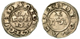 PIACENZA. Età Comunale, monetazione a nome di Corrado II (1140-1313). Grosso. RA||CON||DI. R/ Lettere C I A, al centro stella. MIR 1106 g. 1,9. Raro a...