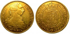 REGNO DI SPAGNA. Carlo III (1759-1788) - Da 8 scudi 1778 (Messico). Busto di Carlo III a d. R/ Stemma coronato. Fr. 33. Calicò 96. g. 27,01. oro. SPL...