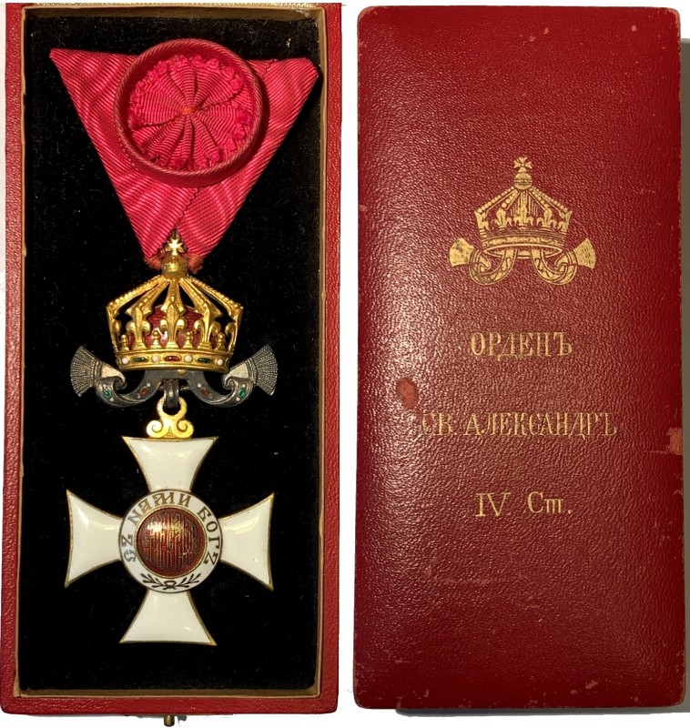 BULGARIA. Ordine di S. Alessandro, insegna da ufficiale, bronzo dorato e smalti....