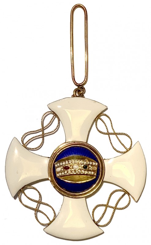 ITALIA. Ordine della Corona d'Italia (commenda). Oro, argento dorato e smalti. B...