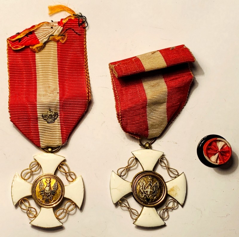 ITALIA. Croce di Cavaliere dell' Ordine della Corona d'Italia (g. 10,57). Oro e ...