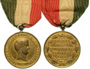 ITALIA. Toscana. Leopoldo II d'Asburgo-Lorena ((1824-1859) - Medaglia in bronzo dorato emessa a ricordo della partecipazione alla guerra d'indipendenz...