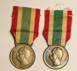 ITALIA. Umberto I (1878-1900) - Medaglia d'argento a ricordo dell'Unità d'Italia (1848-1870). Opus Speranza. Argento. Con nastro originale. Bini pag. ...