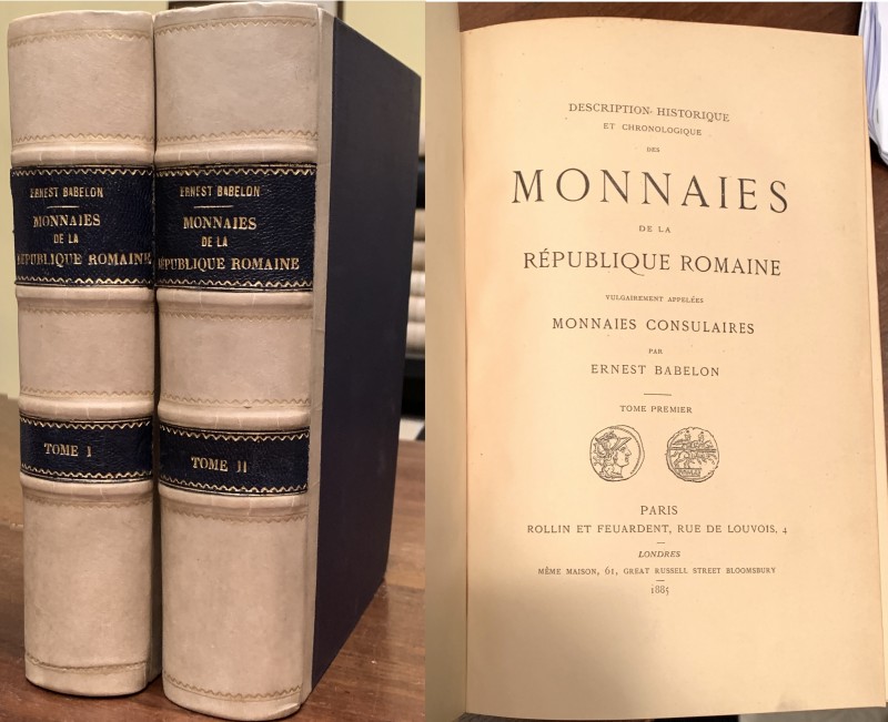 BABELON E., Description  historique  et  chronologique  des  monnaies  de  la  R...