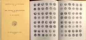 JOHNSTON A., The Coinage of  Metapontum. Part 3, "Numismatic Notes and Monographs. No. 164", New York, The American Numismatic Society, 1990. pp. IX, ...