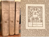 MARTINORI E., Annali della zecca di Roma, Roma, Istituto Italiano di Numismatica, 1917-1922, 3 voll.  Vol. I: 7 fascicoli dal 1362-1523. Vol. II: 7 fa...