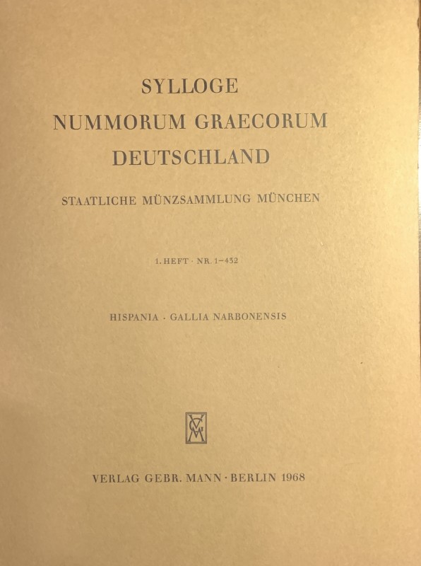 SNG München 1 - SYLLOGE NUMMORUM GRAECORUM DEUTSCHLAND. Staatliche Münzsammlung ...