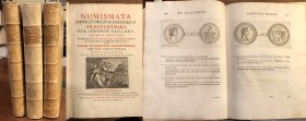 VAILLANT J.,  Numismata Imperatorum Romanurum, Roma, 1743. Vol. I-II-III per complessive 1.171 pp. con bellissime illustrazioni.  Formato in 4° , circ...