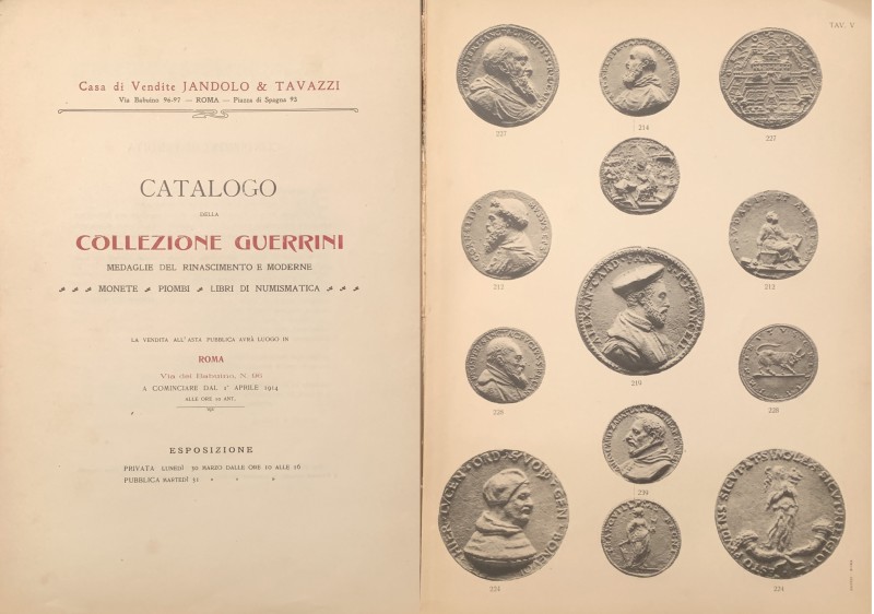 JANDOLO & TAVAZZI Casa di Vendite. Catalogo della Collezione Guerrini. Medaglie ...