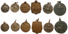 Lotto di 6 medaglie soggetto aereonautico. Diametri da mm. 20 a 32