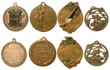 Lotto di 4 medaglie soggetto regio esercito e alpini, notata medaglia per l'Abissinia. Diametri da mm. 24 a mm. 28