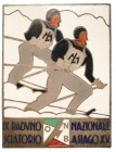 IX RADUNO NAZIONALE SCIATORIO ASIAGO - Distintivo anno XV 1937, dim. mm. 40x53