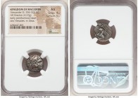 MACEDONIAN KINGDOM. Alexander III the Great (336-323 BC). AR drachm (17mm, 4.27 gm, 5h). NGC AU 4/5 - 5/5. Posthumous issue of Lampsacus, ca. 320-305 ...