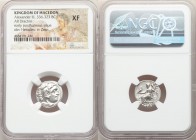 MACEDONIAN KINGDOM. Alexander III the Great (336-323 BC). AR drachm (17mm, 12h). NGC XF. Posthumous issue of Colophon, ca. 319-310 BC. Head of Heracle...