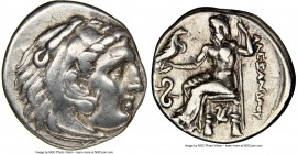 MACEDONIAN KINGDOM. Alexander III the Great (336-323 BC). AR drachm (17mm, 9h). NGC VF. Early posthumous issues of Lampsacus, under Philip III Arrhida...