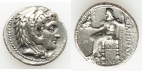 MACEDONIAN KINGDOM. Philip III Arrhidaeus (323-317 BC). AR tetradrachm (28mm, 16.98 gm, 4h). Choice VF, porosity. Babylon. Head of Heracles right, wea...