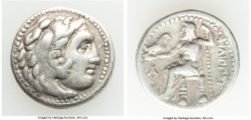 MACEDONIAN KINGDOM. Philip III Arrhidaeus (323-317 BC). AR drachm (18mm, 4.21 gm, 1h). VF. Posthumous Alexander type issue from uncertain Asia mint, c...