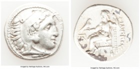 MACEDONIAN KINGDOM. Philip III Arrhidaeus (323-317 BC). AR drachm (18mm, 4.11 gm, 11h). XF. 'Colophon', ca. 323-319 BC. Head of Heracles right, wearin...