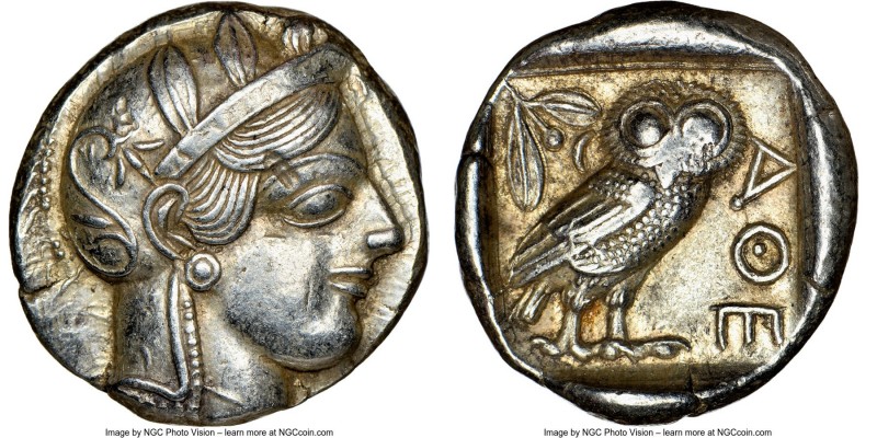 ATTICA. Athens. Ca. 440-404 BC. AR tetradrachm (24mm, 17.17 gm, 11h). NGC Choice...