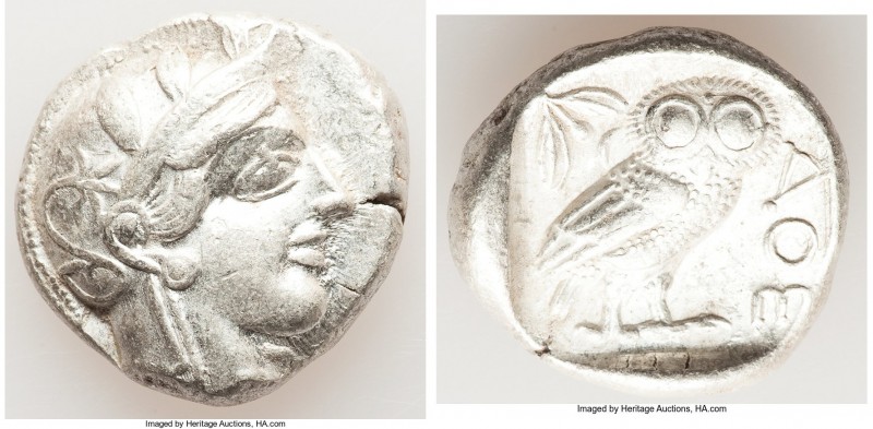 ATTICA. Athens. Ca. 440-404 BC. AR tetradrachm (24mm, 17.10 gm, 2h). XF, light s...
