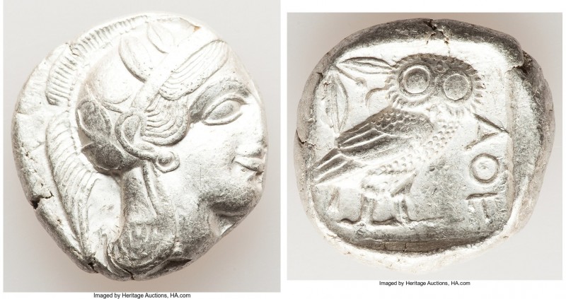 ATTICA. Athens. Ca. 440-404 BC. AR tetradrachm (26mm, 17.18 gm, 3h). Choice XF. ...