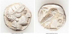 ATTICA. Athens. Ca. 440-404 BC. AR tetradrachm (23mm, 17.22 gm, 8h). XF. Mid-mass coinage issue. Head of Athena right, wearing crested Attic helmet or...