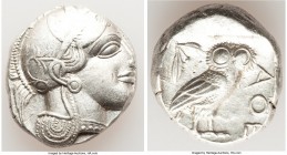 ATTICA. Athens. Ca. 440-404 BC. AR tetradrachm (24mm, 17.18 gm, 12h). XF. Mid-mass coinage issue. Head of Athena right, wearing crested Attic helmet o...