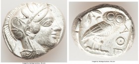 ATTICA. Athens. Ca. 440-404 BC. AR tetradrachm (24mm, 17.19 gm, 12h). XF. Mid-mass coinage issue. Head of Athena right, wearing crested Attic helmet o...