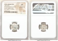 LYCIAN LEAGUE. Masicytes. Ca. 48-20 BC. AR hemidrachm (16mm, 2.01 gm, 12h). NGC MS 5/5 - 4/5. Series 2. Laureate head of Apollo right, bow and quiver ...