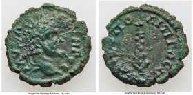 MOESIA INFERIOR. Nicopolis ad Istrum. Septimius Severus (AD 193-211). AE (18mm, 2.53 gm, 12h). XF, porosity. AV-Λ-CEVHPOC, laureate head of Septimius ...