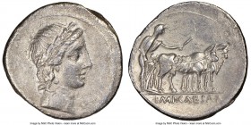 Octavian, as Sole Imperator (43-27 BC). AR denarius (20mm, 3.64 gm, 6h). NGC Choice XF 5/5 - 2/5. Italian mint, ca. 30-29 BC. Laureate head of Apollo ...