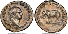 Titus, as Augustus (AD 79-81). AR denarius (18mm, 5h). NGC XF. Rome, January-June AD 80. IMP TITVS CAES VESPASIAN AVG P M, laureate head of Titus righ...