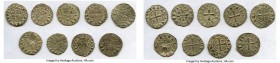 Principality of Antioch 9-Piece Lot of Uncertified Bohemond Era "Helmet" Deniers ND (1163-1201) VF, 18mm. Average weight 0.88gm. Sold as is, no return...