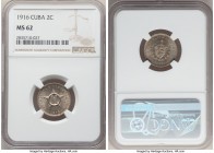 Republic 4-Piece Lot of Certified Multiple Centavos NGC, 1) 2 Centavos 1916 - MS62, KM-A10 2) 20 Centavos 1915 - AU Details (Stained), KM13 3) 20 Cent...