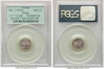 Frankfurt. Free City Kreuzer ND (1839) MS66 PCGS, KM317. City view with violet and gold toning. OGH. 

HID09801242017

© 2020 Heritage Auctions | ...