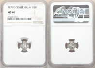 Ferdinand VII 1/4 Real 1821-G MS66 NGC, Nueva Guatemala mint, KM72. Bold strike, blast white with reflective surfaces. 

HID09801242017

© 2020 He...