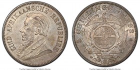 Republic "Double Shaft" 5 Shillings 1892 AU58 PCGS, Berlin mint, KM8.2. Mintage: 4,327. Scarce variety of this one year type. Sold with old auction en...
