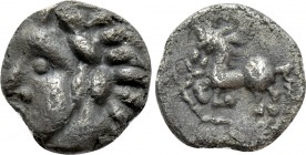 CENTRAL EUROPE. Vindelici. Quinarius (1st century BC). "Manching" type.
