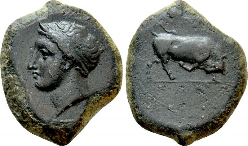 SICILY. Adranon. Ae (Circa 339-317 BC).

Obv: Head of horned river-god left, w...