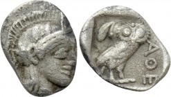ATTICA. Athens. Obol (Circa 500/490-485/0 BC).
