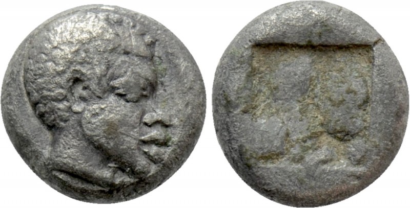 LESBOS. Uncertain. BI 1/12 Stater (Circa 500-450 BC). 

Obv: Head of African r...